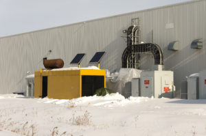 winterization - standby generator in snow 