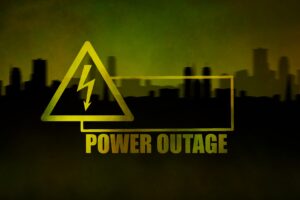 power outages sign 